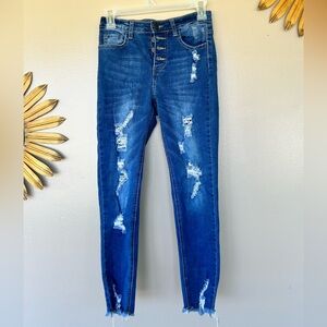 GJ GOGO Blue High Rise Ankle Jeans Size 1